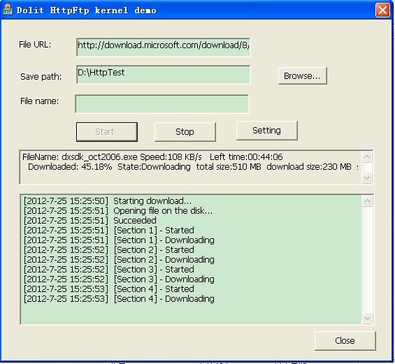 Dolit HttpFtp download SDK software